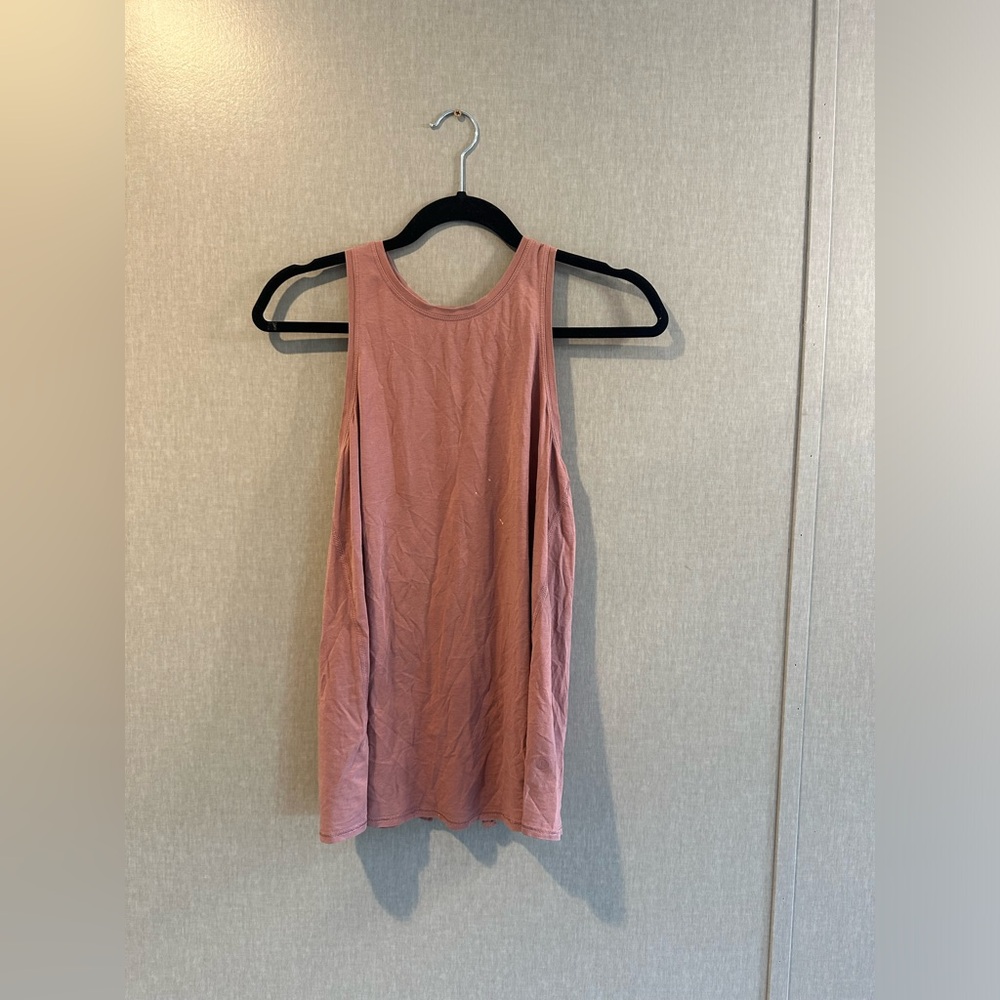 Pink-ish open back tank top